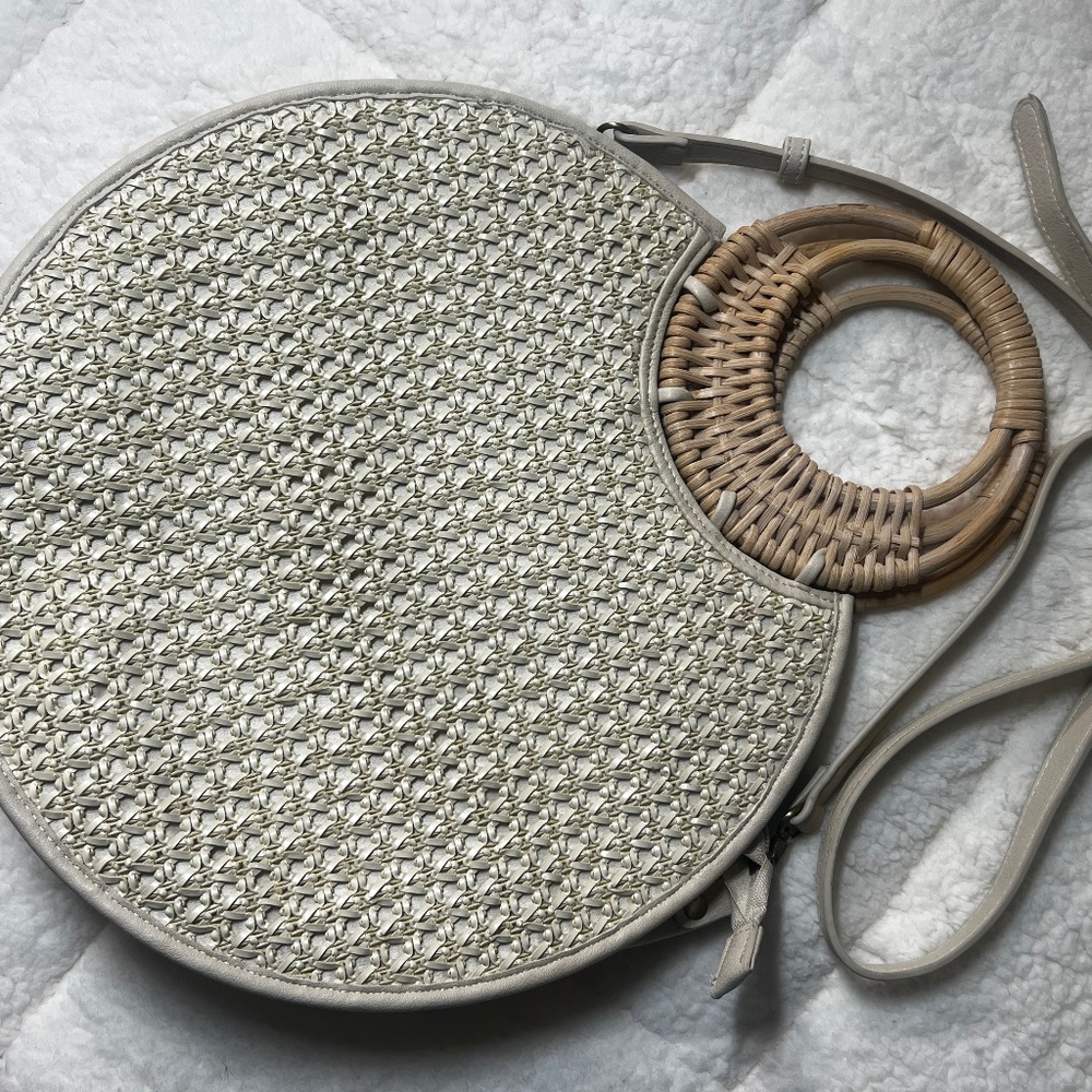 Anthropologie Marianne Woven Circle Wicker Purse
